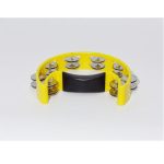 PANDERO LIVERPOOL MEDIA LUNA CON 16 PARES DE SONAJEROS AMARILLO